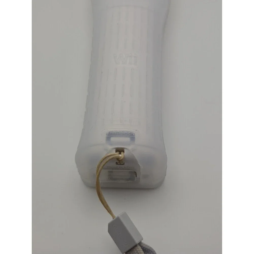 White Wii Nintendo Motion Plus Controller With Sleeve And Strap Tested